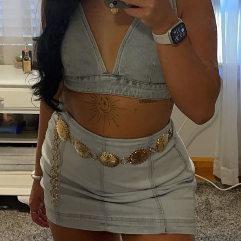 Wild fable denim top/bralette